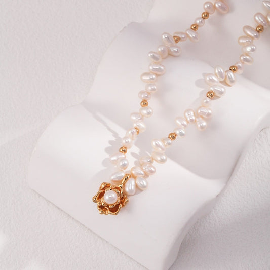 Camellia Pearl Necklace