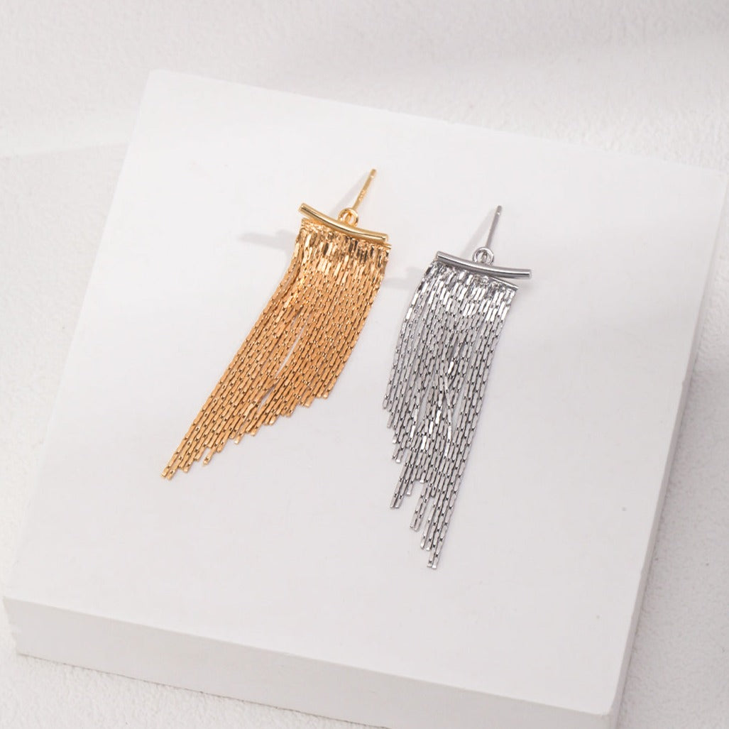 Silver Fringe Earrings