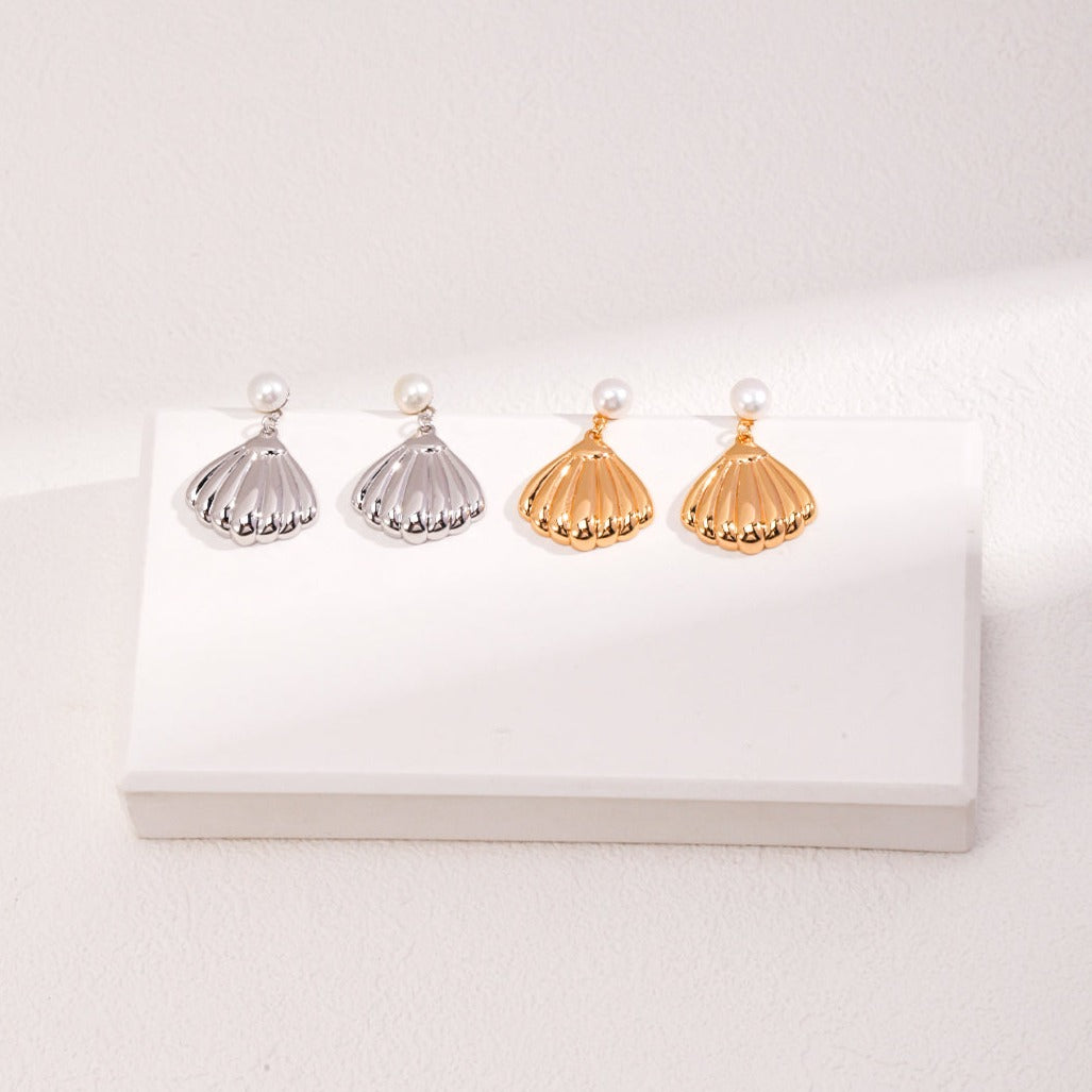 Pure Silver Pearl Earrings