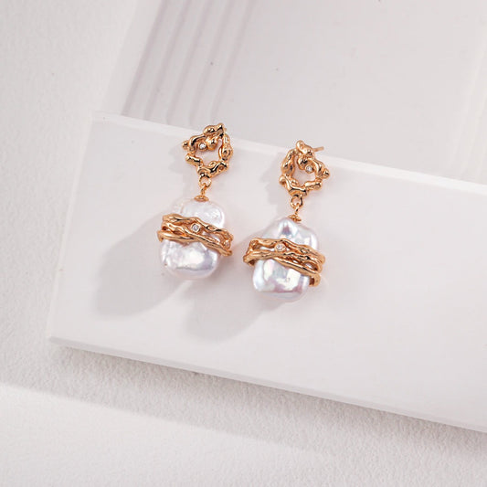 Silver Pearl Earrings