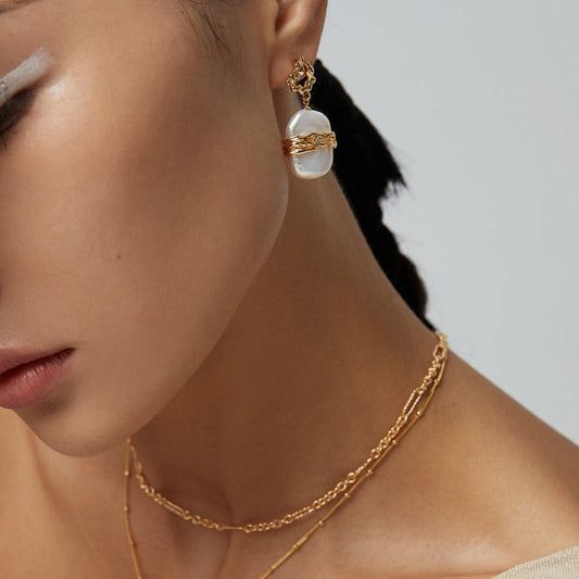 Silver Pearl Earrings