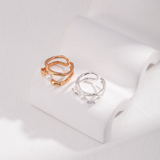 Pure Silver Pearl Ring