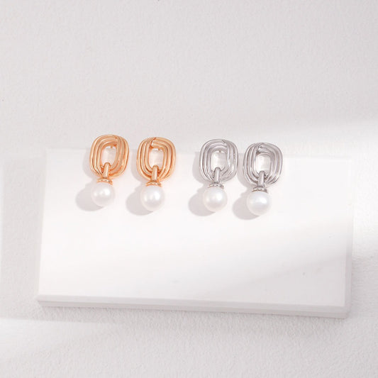 Pure Silver + Pearl Earrings