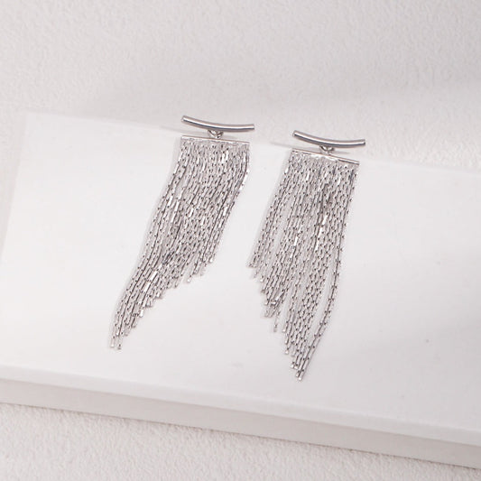 Silver Fringe Earrings