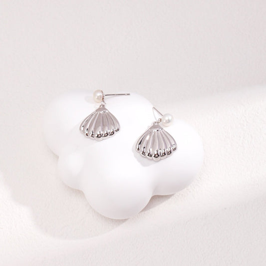 Pure Silver Pearl Earrings
