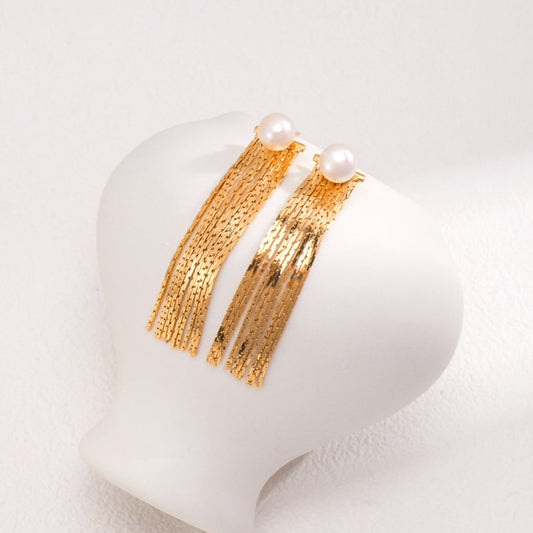 Pure Silver Pearl Earrings