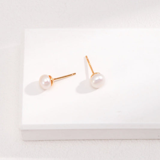 Pure Silver Pearl Earrings